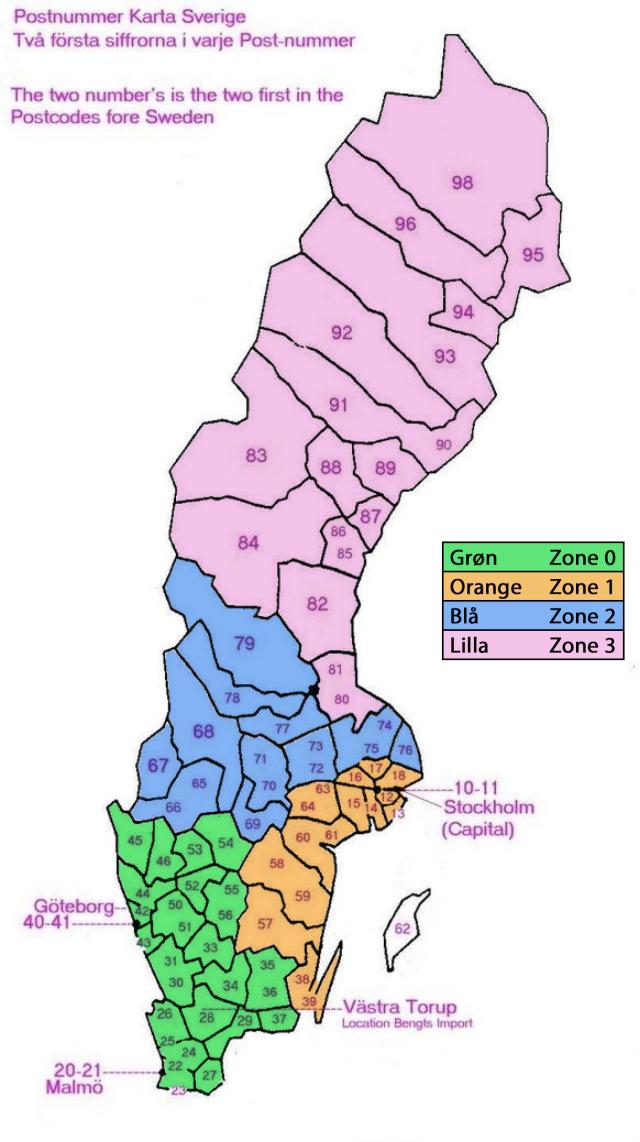Zon karta Sveriga